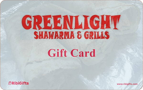 buy gift vouchers for Greenlight Shawarma & Grills Gift Card on Ribigifts | instant giftcard delivery | get started on www.Ribigifts.com/all/giftcards