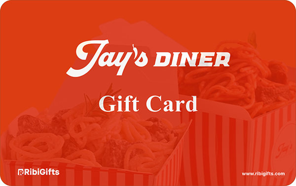 buy gift vouchers for Jay's Diner Gift Card on Ribigifts | instant giftcard delivery | get started on www.Ribigifts.com/all/giftcards