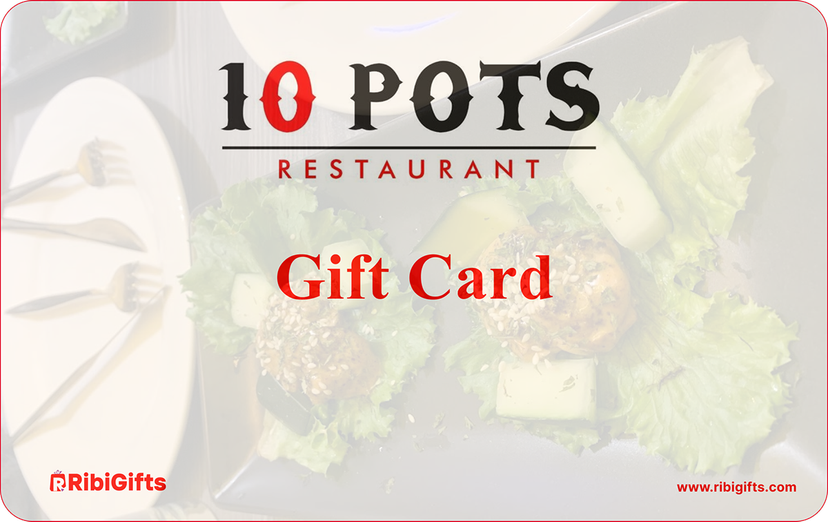 buy gift vouchers for 10Pots Restaurant Gift Card on Ribigifts | instant giftcard delivery | get started on www.Ribigifts.com/all/giftcards