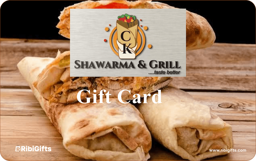 buy gift vouchers for CK Shawarma & Grill Gift Card on Ribigifts | instant giftcard delivery | get started on www.Ribigifts.com/all/giftcards