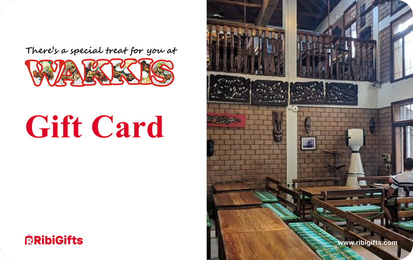 buy gift vouchers for Wakkis Restaurant Gift Card on Ribigifts | instant giftcard delivery | get started on www.Ribigifts.com/all/giftcards
