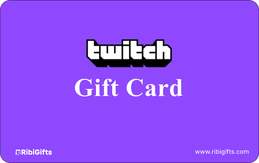 buy gift vouchers for Twitch Gift Card on Ribigifts | instant giftcard delivery | get started on www.ribigifts.com